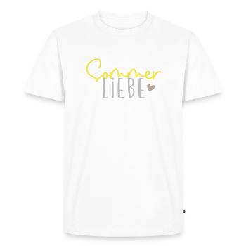Sommer Liebe - Männer Premium Bio T-Shirt - Weiß - Vorne - Nico (187cm)
