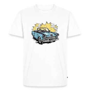 Blue convertible - Men's Premium Organic T-Shirt - white - Front - Nico (187cm)