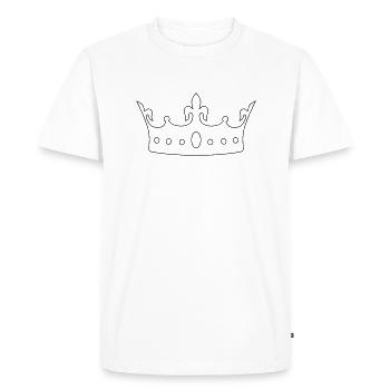 Couronne 2 - T-shirt Premium bio Homme - blanc - Devant - Nico (187cm)