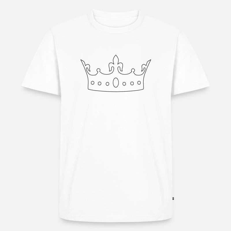 krone 2 - Männer Premium Bio T-Shirt - Weiß