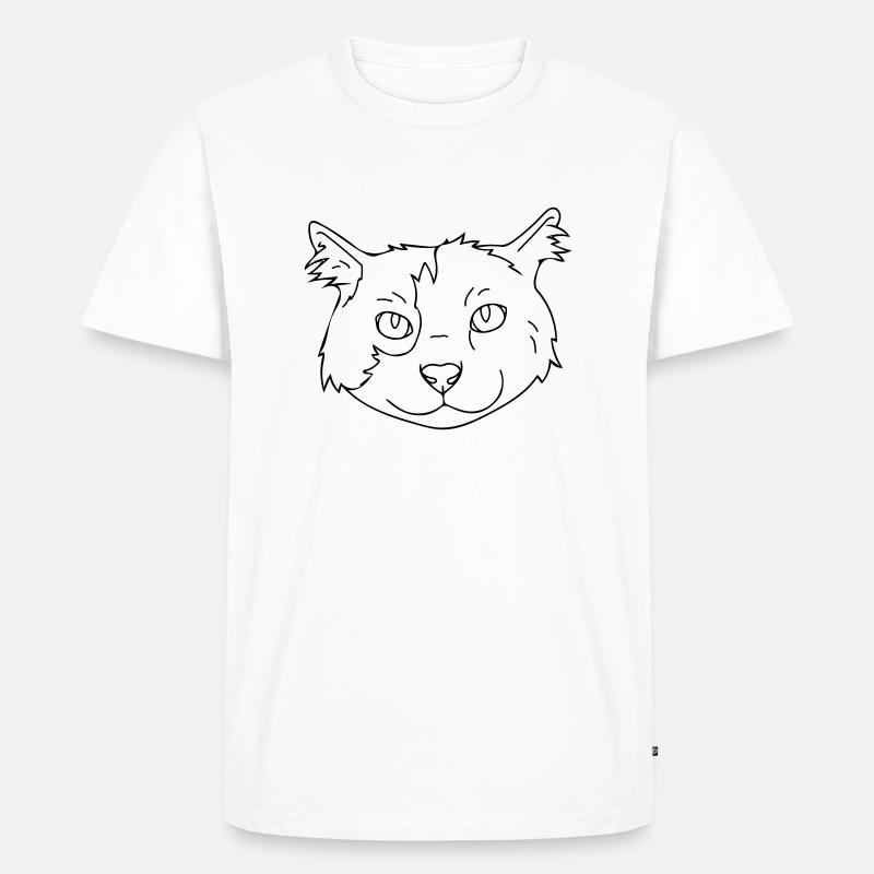 Katze - Männer Premium Bio T-Shirt - Weiß
