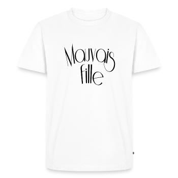 Bad Girl France - T-shirt Premium bio Homme - blanc - Devant - Nico (187cm)