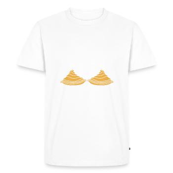 Crêpes Bretagne humour crêpe - T-shirt Premium bio Homme - blanc - Devant - Nico (187cm)