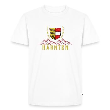 Carinthia Austria Flag Coat of Arms Mountains - Men's Premium Organic T-Shirt - white - Front - Nico (187cm)