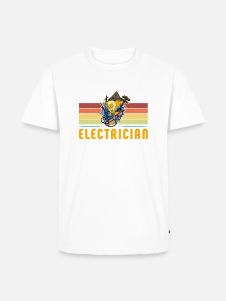 Electrician Electrician Lighting Technician Lamp - Men's Premium Organic T-Shirt - white
