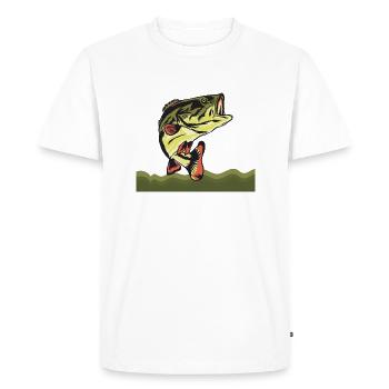 fish, fish, fishing, lake, sea, fishing, fauna, exotic - Men's Premium Organic T-Shirt - white - Front - Nico (187cm)
