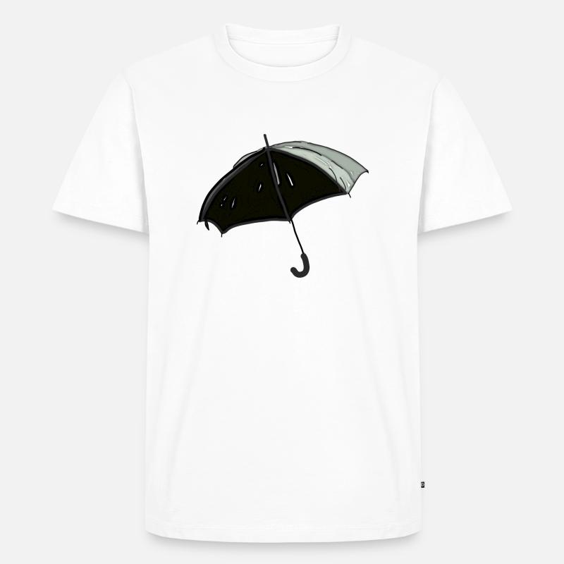 Regenschirm - Männer Premium Bio T-Shirt - Weiß