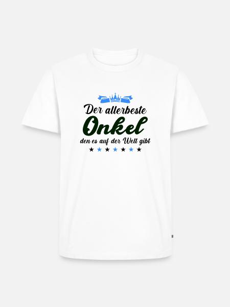 allerbester onkel - Männer Premium Bio T-Shirt - Weiß