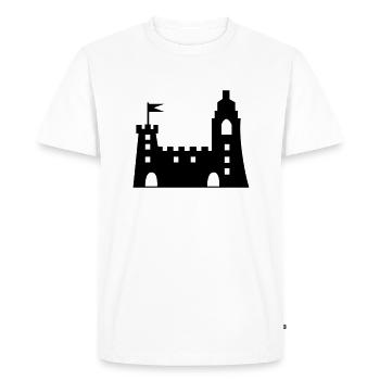 château - T-shirt Premium bio Homme - blanc - Devant - Nico (187cm)