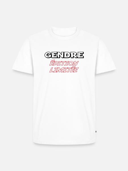 Limited edition GENDRE - Men's Premium Organic T-Shirt - white