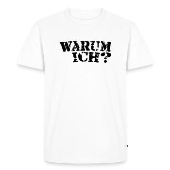 Why me - Men's Premium Organic T-Shirt - white - Front - Nico (187cm)