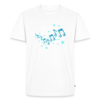 Many Music Notes Icons Melody Musical Notes Audio - Men's Premium Organic T-Shirt - white - Front - Nico (187cm)