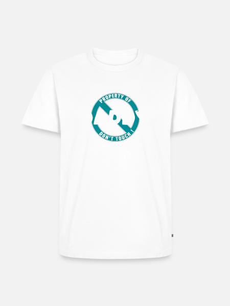 Papas Eigentum, weiß. In - Männer Premium Bio T-Shirt -