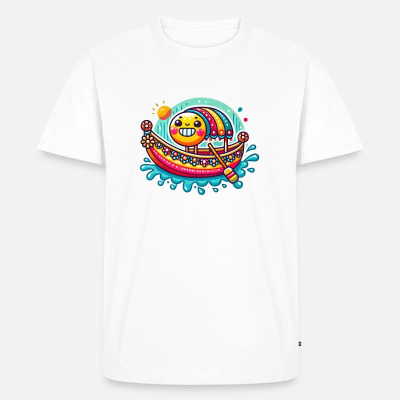 spreekahn - Männer Premium Bio T-Shirt - Weiß
