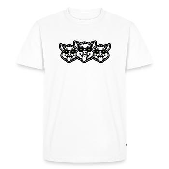 Cochons de truie de fête - T-shirt Premium bio Homme - blanc - Devant - Nico (187cm)