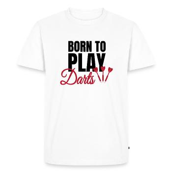 Né pour jouer Darts Darts Player - T-shirt Premium bio Homme - blanc - Devant - Nico (187cm)