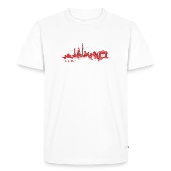 Berlin Skyline - T-shirt Premium bio Homme - blanc - Devant - Nico (187cm)