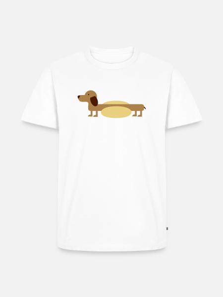 Hot-Dog - Männer Premium Bio T-Shirt - Weiß