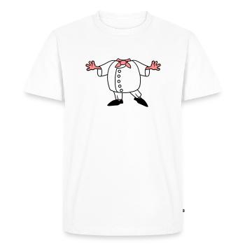 chef cuisinier tablier de corps cuisine restaurant surtout - T-shirt Premium bio Homme - blanc - Devant - Nico (187cm)