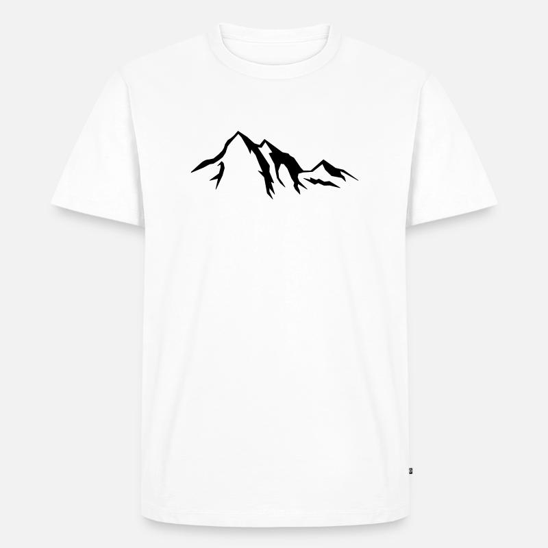 mountains_01 - Männer Premium Bio T-Shirt - Weiß