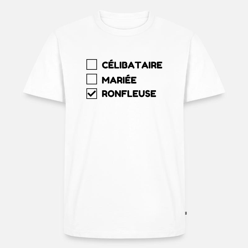 Schnarchen / Schnarcher / Schlaf / Schnarcherin - Männer Premium Bio T-Shirt - Weiß