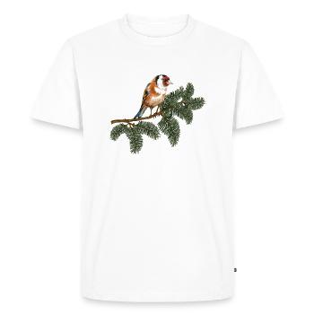 Goldfinch bird - Men's Premium Organic T-Shirt - white - Front - Nico (187cm)