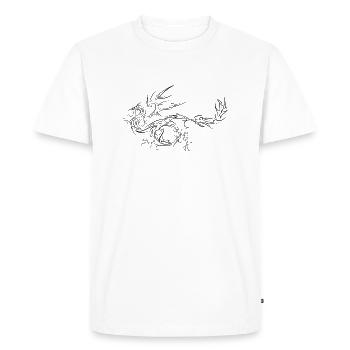 dragon tribal - T-shirt Premium bio Homme - blanc - Devant - Nico (187cm)