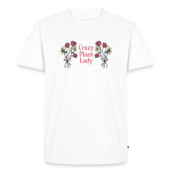 Crazy Plant Lady Plant Flowers Potted Plant Bouquet - Men's Premium Organic T-Shirt - white - Front - Nico (187cm)