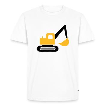 Excavator vehicle - Men's Premium Organic T-Shirt - white - Front - Nico (187cm)