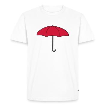 Parapluie rouge Design - T-shirt Premium bio Homme - blanc - Devant - Nico (187cm)
