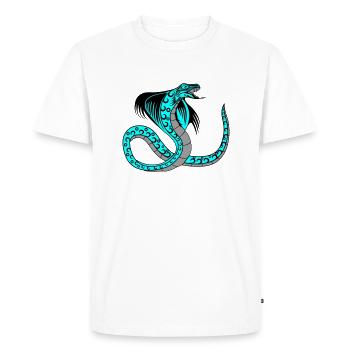 serpent 02 - T-shirt Premium bio Homme - blanc - Devant - Nico (187cm)