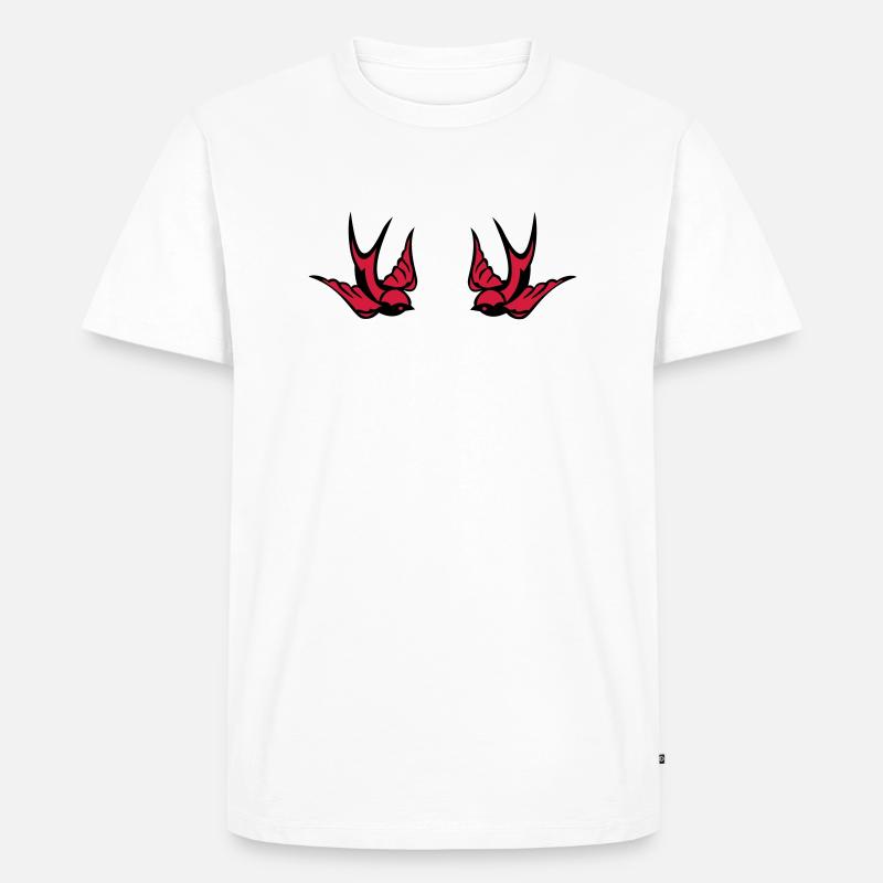 swallow - Männer Premium Bio T-Shirt - Weiß