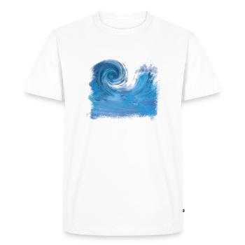 Graphiques Wave - T-shirt Premium bio Homme - blanc - Devant - Nico (187cm)