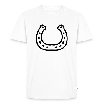 Horseshoe Lucky Charm Lucky Mushroom - Men's Premium Organic T-Shirt - white - Front - Nico (187cm)