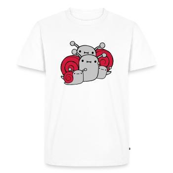 Parents Enfants Escargots - T-shirt Premium bio Homme - blanc - Devant - Nico (187cm)
