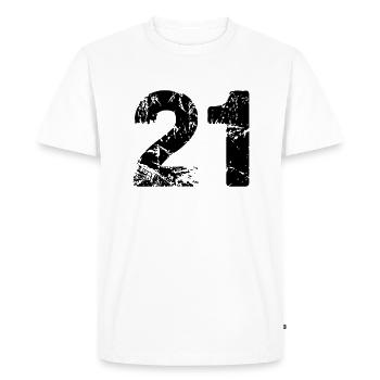 21 - T-shirt Premium bio Homme - blanc - Devant - Nico (187cm)