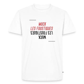 Muck Les Foustiques Deteste les Piqûres moustiques - T-shirt Premium bio Homme - blanc - Devant - Nico (187cm)