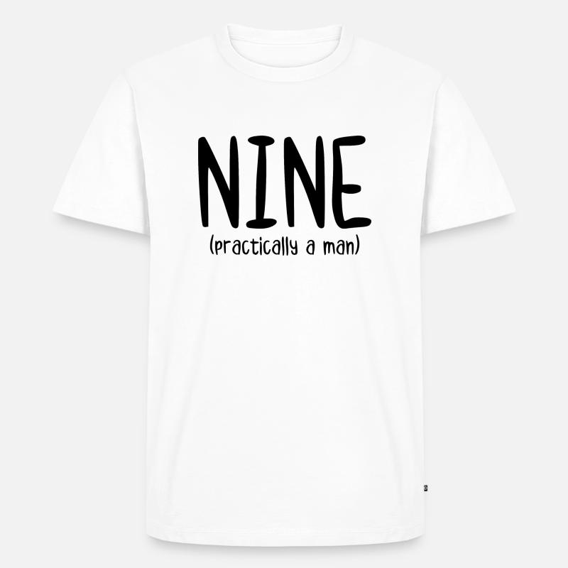 Neun praktisch ein Mann - Männer Premium Bio T-Shirt - Weiß