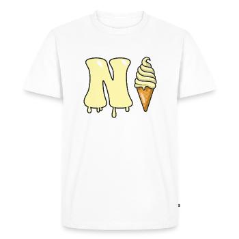 N🍦 Nice N IceCream - Men's Premium Organic T-Shirt - white - Front - Nico (187cm)
