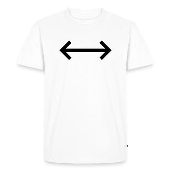 Length Width Measurements Distance Arrows Icon Symbol - Men's Premium Organic T-Shirt - white - Front - Nico (187cm)