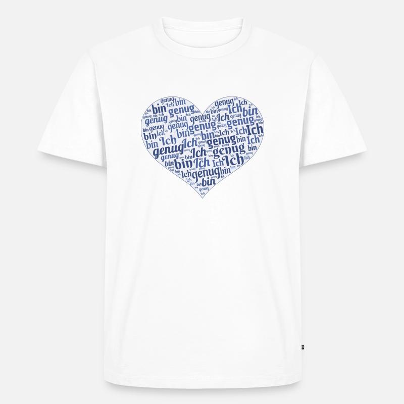 Ich bin genug - Männer Premium Bio T-Shirt - Weiß