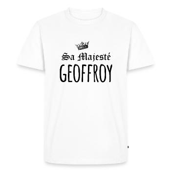 sa majesté Geoffroy - T-shirt Premium bio Homme - blanc - Devant - Nico (187cm)