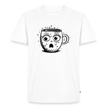 Shock Cup - Men's Premium Organic T-Shirt - white - Front - Nico (187cm)