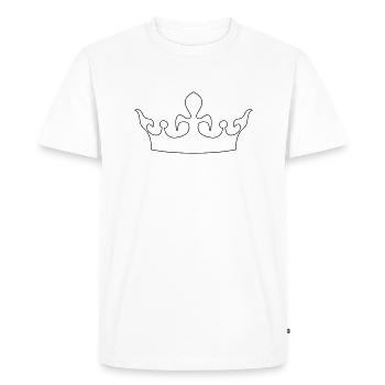 Couronne 1 - T-shirt Premium bio Homme - blanc - Devant - Nico (187cm)