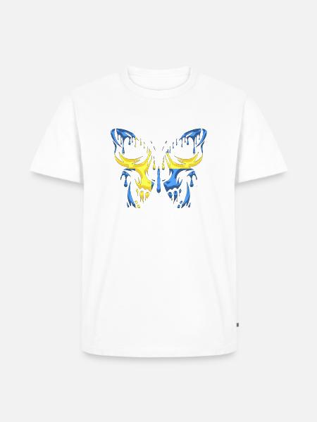 sweden lands flagga officiella stater kontinent - Ekologisk premium-T-shirt herr - vit