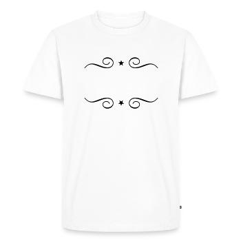 Embellishment Ornament Stars Text Personalizable - Men's Premium Organic T-Shirt - white - Front - Nico (187cm)
