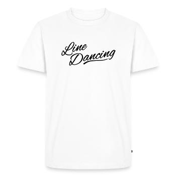 Écriture groovy de danse en ligne - T-shirt Premium bio Homme - blanc - Devant - Nico (187cm)