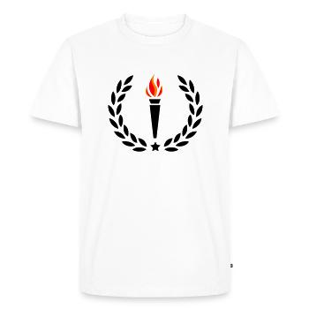 Torche de feu - T-shirt Premium bio Homme - blanc - Devant - Nico (187cm)