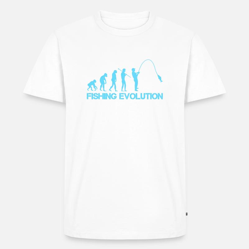 fishing evolution 1 - Männer Premium Bio T-Shirt - Weiß