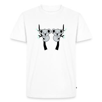 Koala Bear Comic Tree 2 - Men's Premium Organic T-Shirt - white - Front - Nico (187cm)
